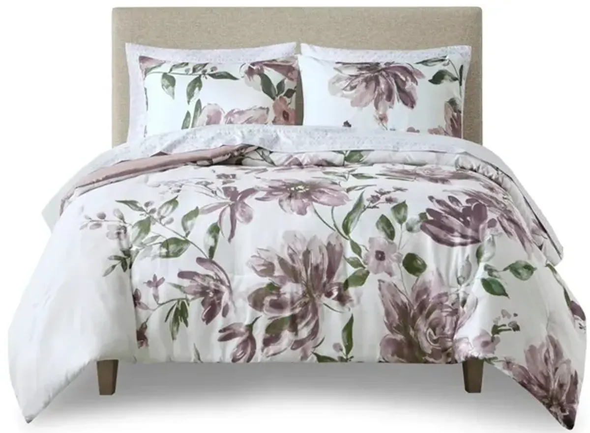 Gracie Mills Mckay Floral Elegance: Comforter and Sheet Ensemble