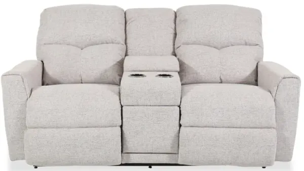 Hawthorn Stone Reclining Loveseat with Console