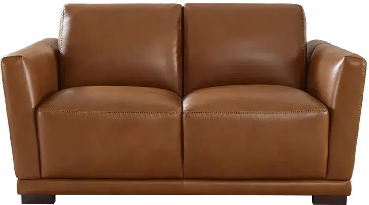 Mary Top Grain Leather Loveseat