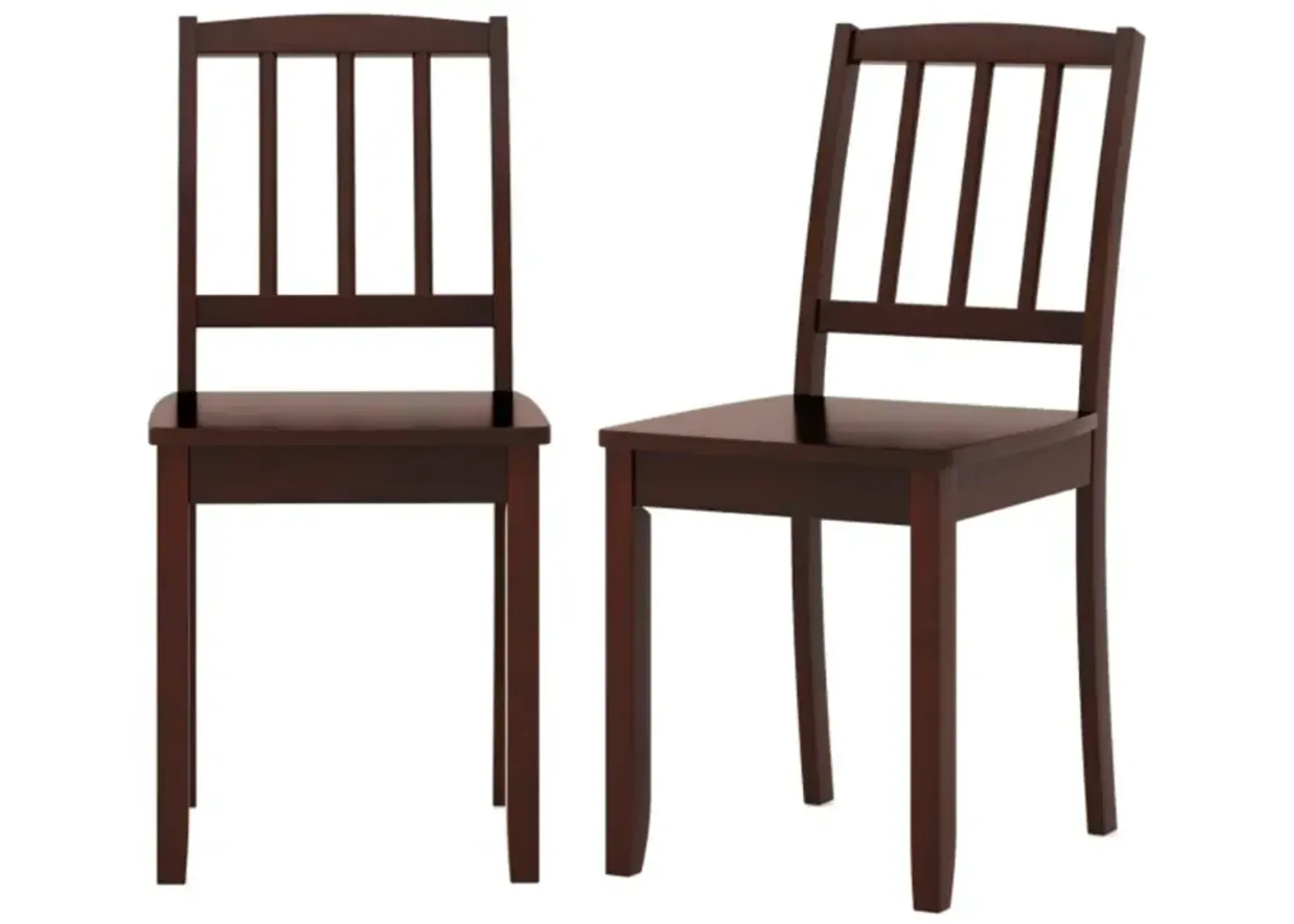 Hivvago Wood Dining Chair Set of 2 with Rubber Wood Legs