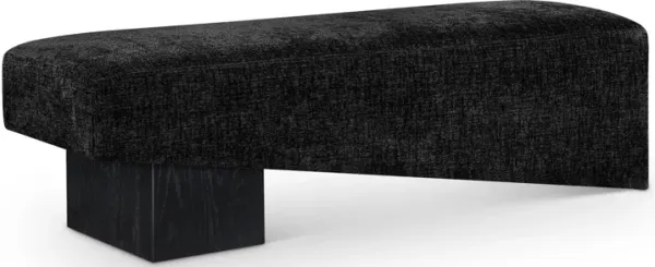 Meridian Furniture Alora Black Fabric Bench