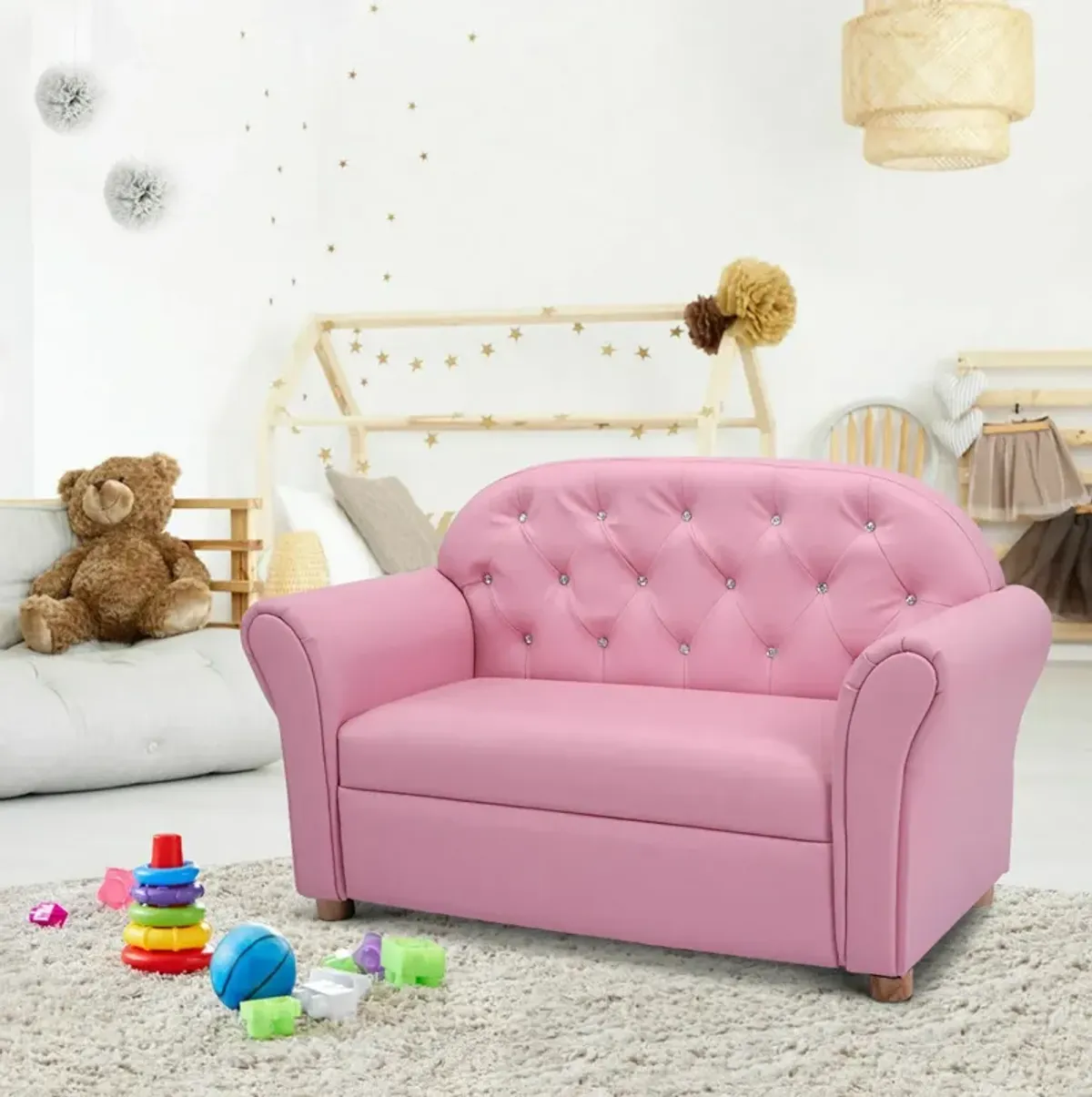 Kids Princess Armrest Chair Lounge Couch