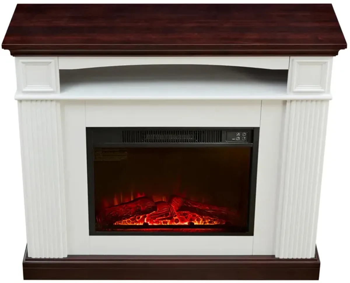 Streamdale Freestanding Electric Fireplace with Mantel, LED Flame, 23" Firebox