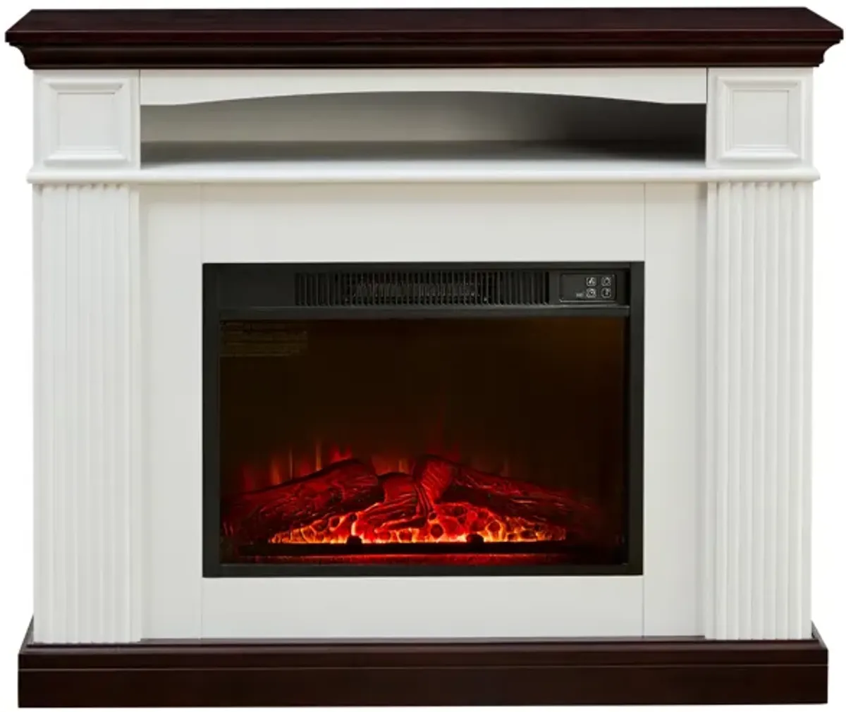 Streamdale Freestanding Electric Fireplace with Mantel, LED Flame, 23" Firebox
