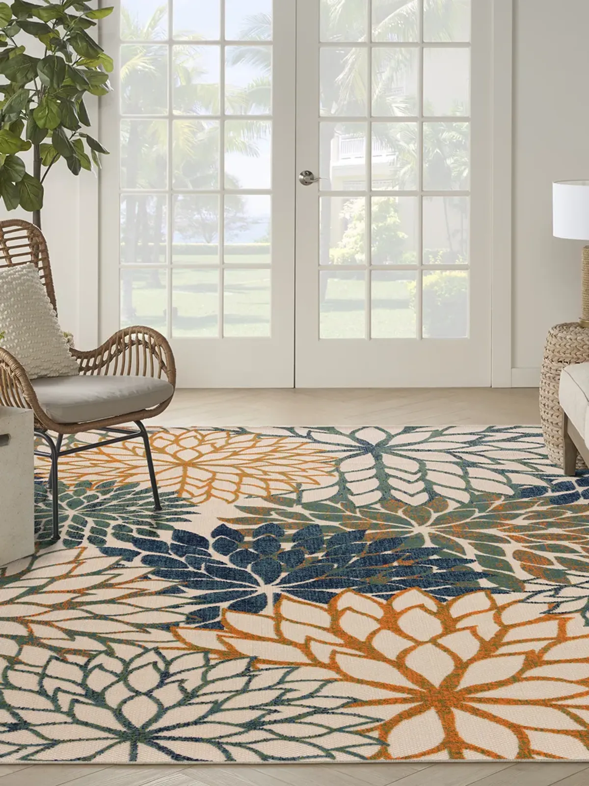 Aloha ALH05 Blue/Green 12' x 15' Rug