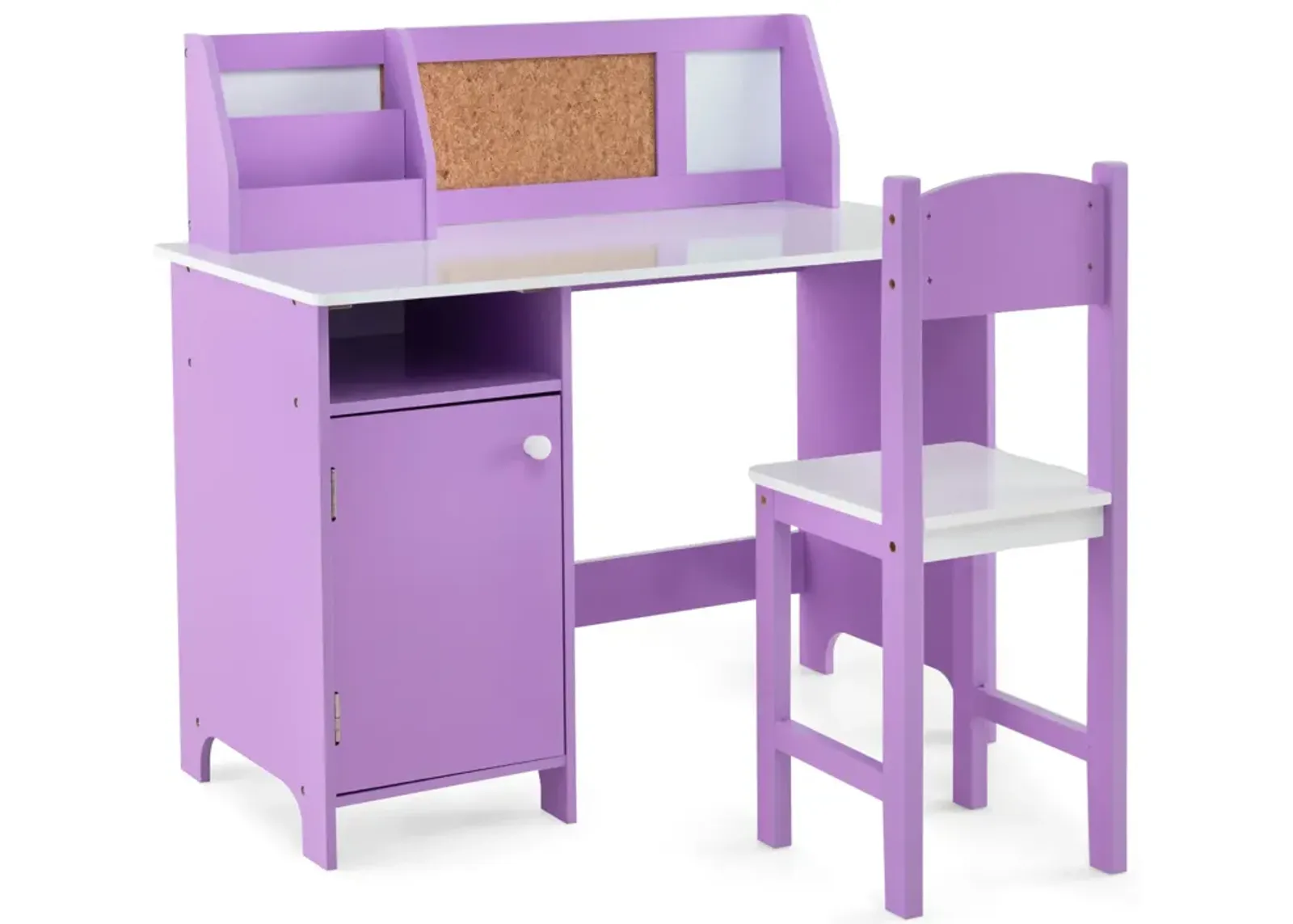 Kids Table and Chair Set for Arts  Crafts  Homework  Home School-Purple