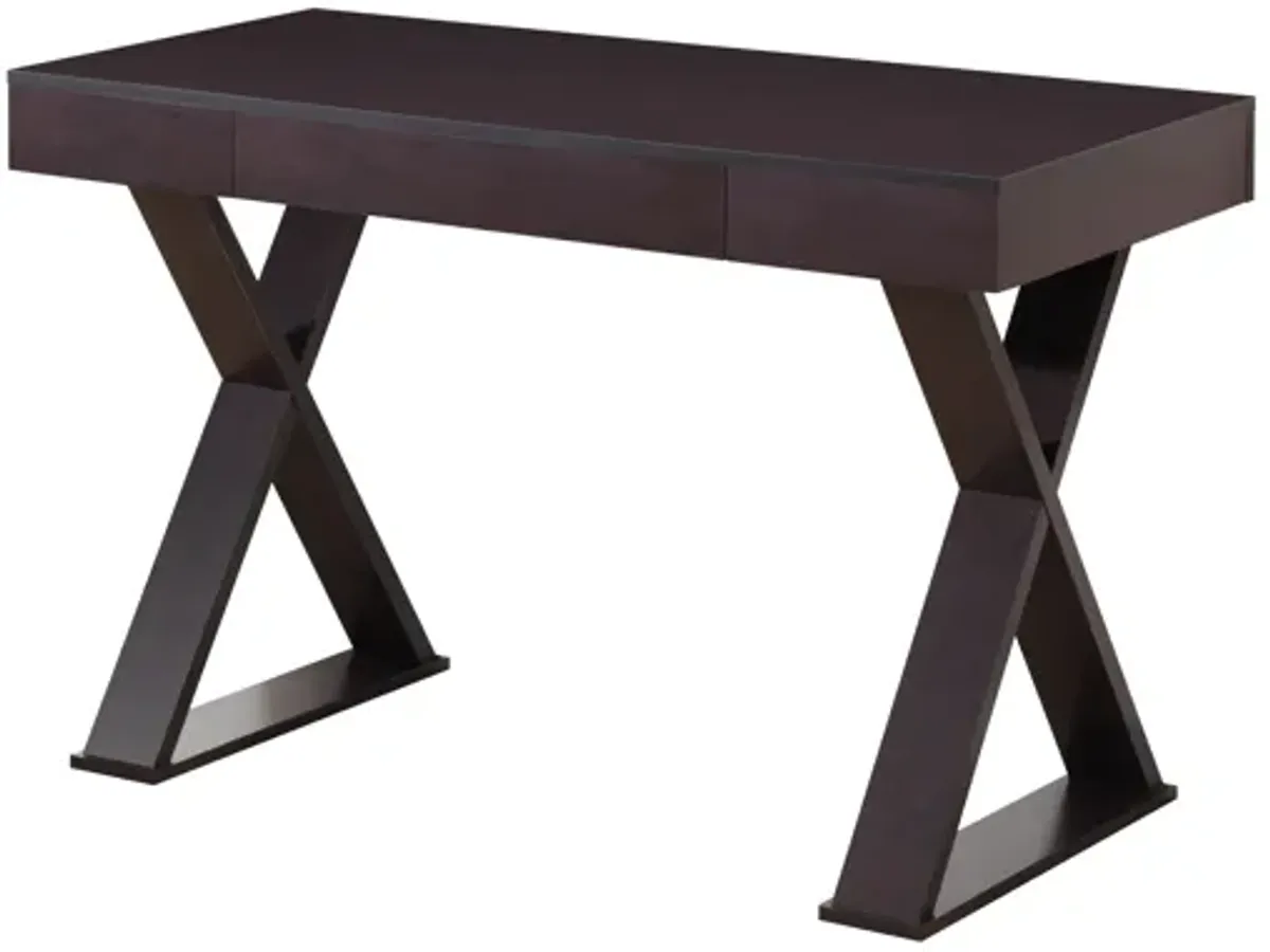 Trendy Writing Desk with Drawer, Espresso