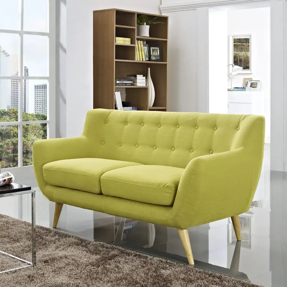 Remark Upholstered Fabric Loveseat