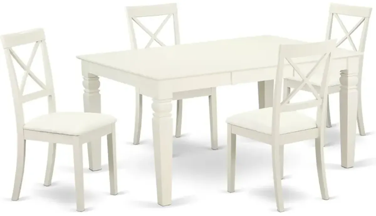 Dining Room Set Linen White, WEBO7-LWH-LC