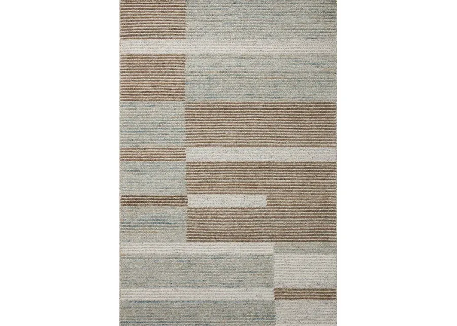 Stiles STI-02 Tobacco / Lagoon 2''6" x 9''9" Rug by