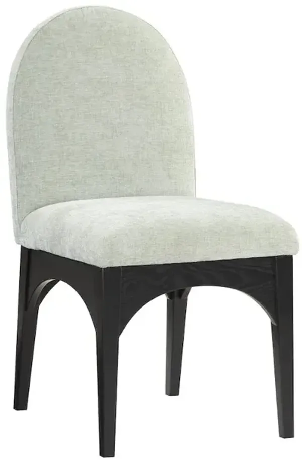 Meridian Furniture Waldorf Mint Chenille Fabric Dining Chair