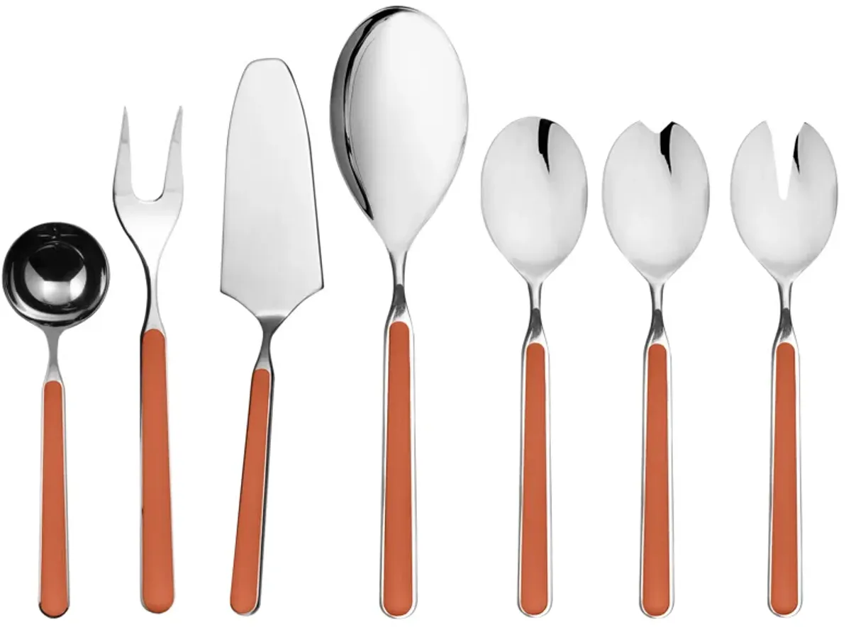 Fantasia 7-Piece Serving Set in Rust