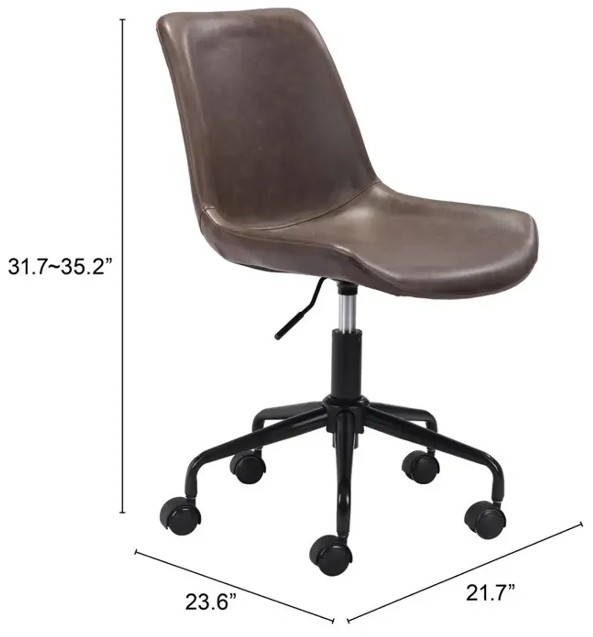 Belen Kox ComfortFlex Byron Mid-Back Office Chair - Brown, Belen Kox