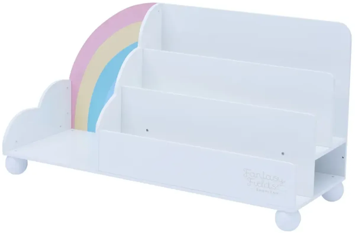 Fantasy Fields -  Rainbow Wooden Display Bookcase - White