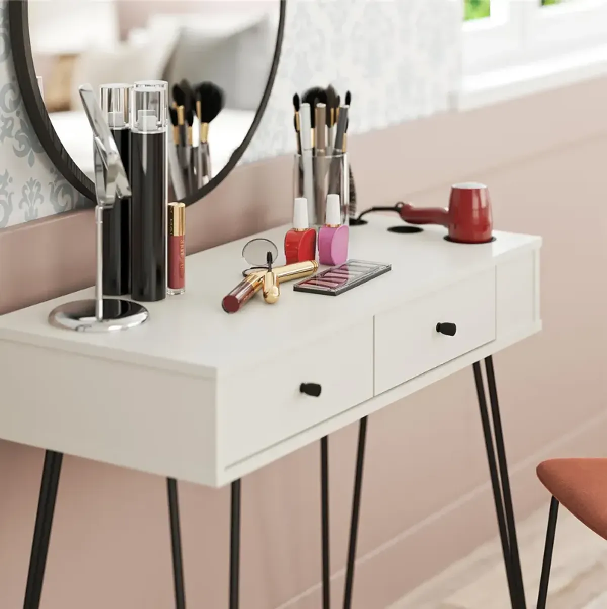 Novogratz Kimberly At Home Vanity with Drawers