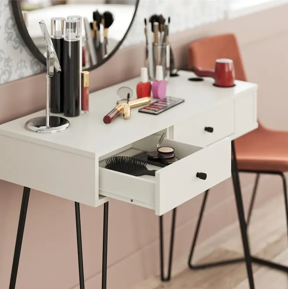 Novogratz Kimberly At Home Vanity with Drawers