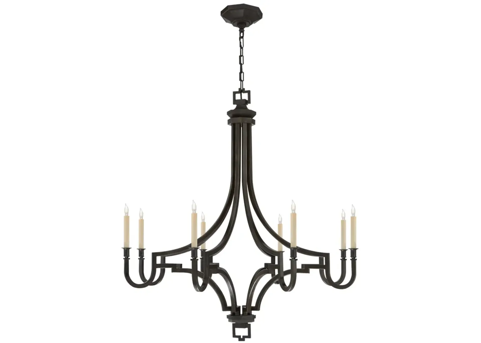 Mykonos Large Chandelier in Aged Iron