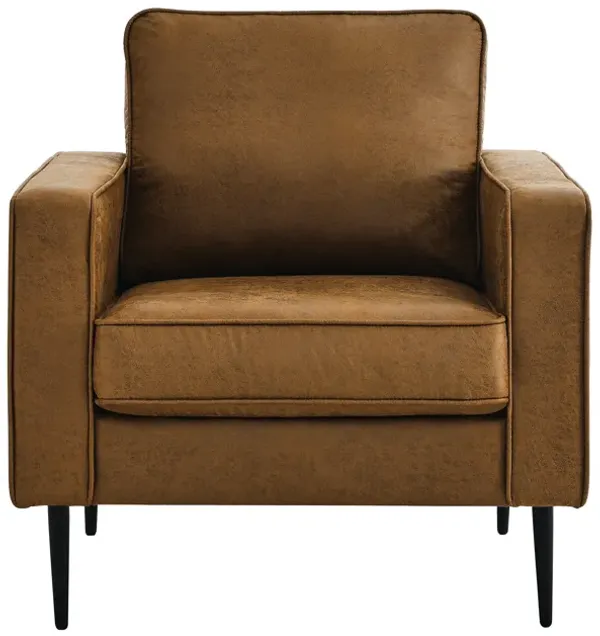 Modern Brown Couch with High-Tech Fabric