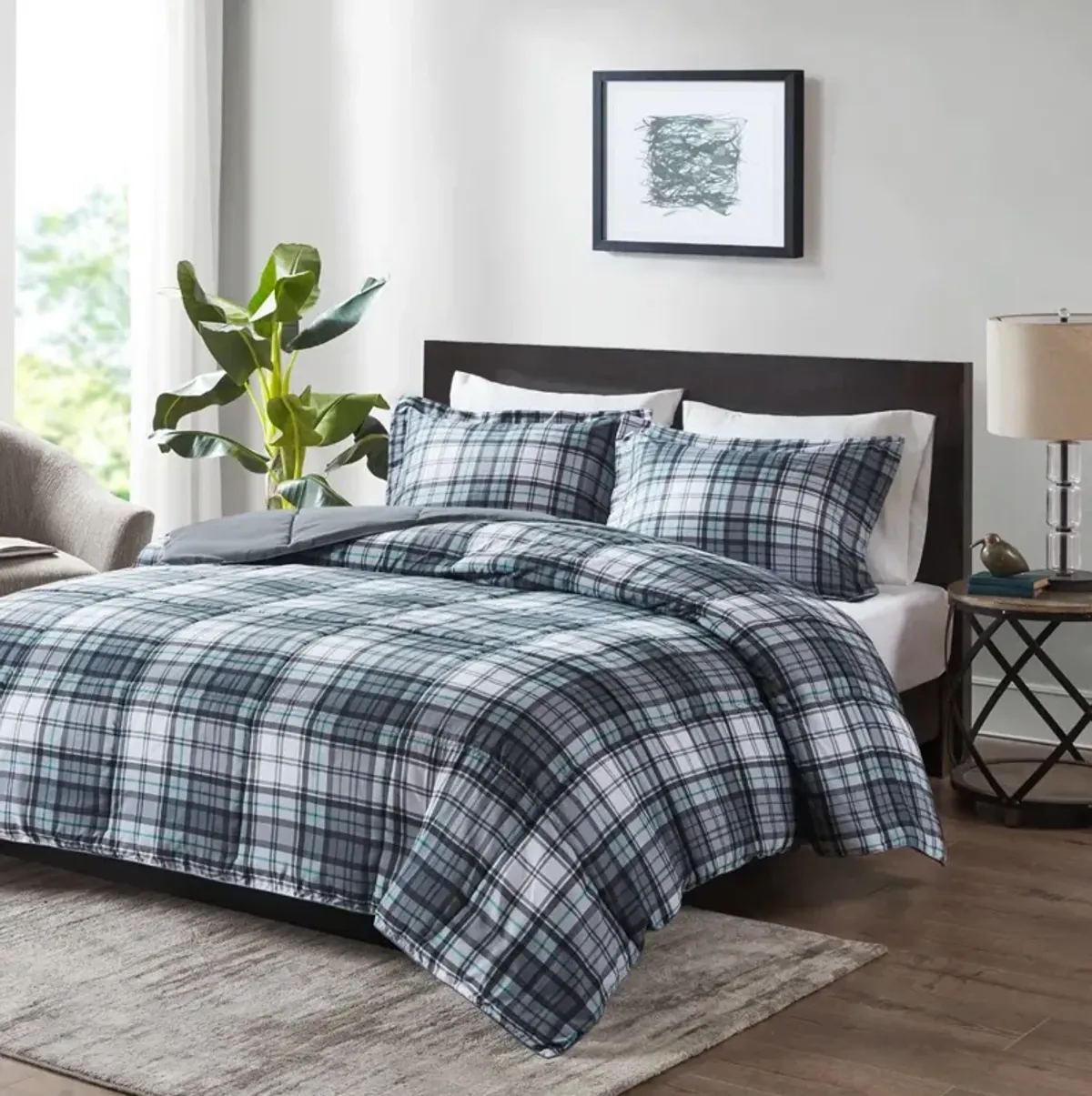 Gracie Mills Victor 3M Scotchgard Down Alternative All Season Comforter Set - Queen