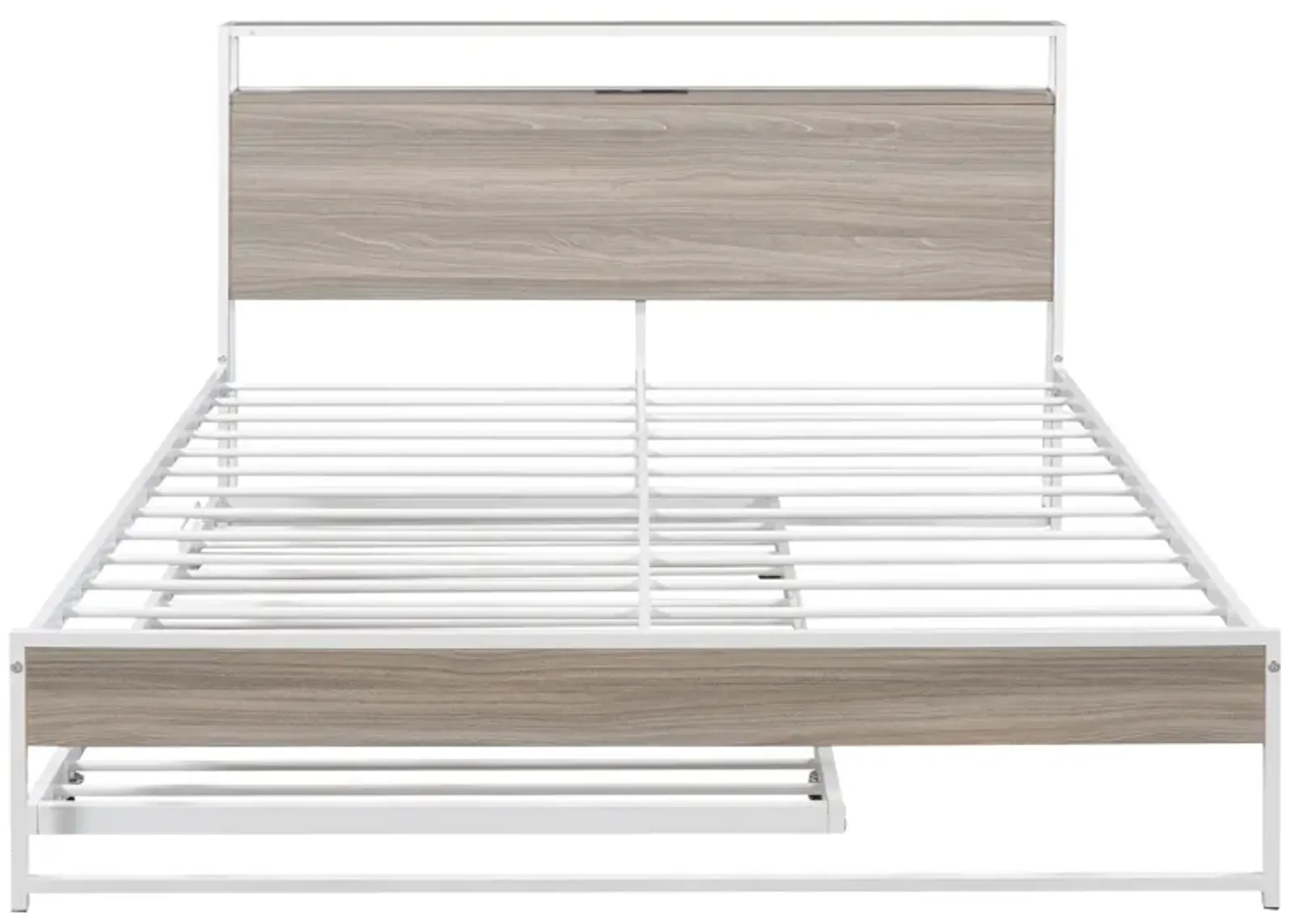 Merax Metal Platform Bed Frame with Trundle