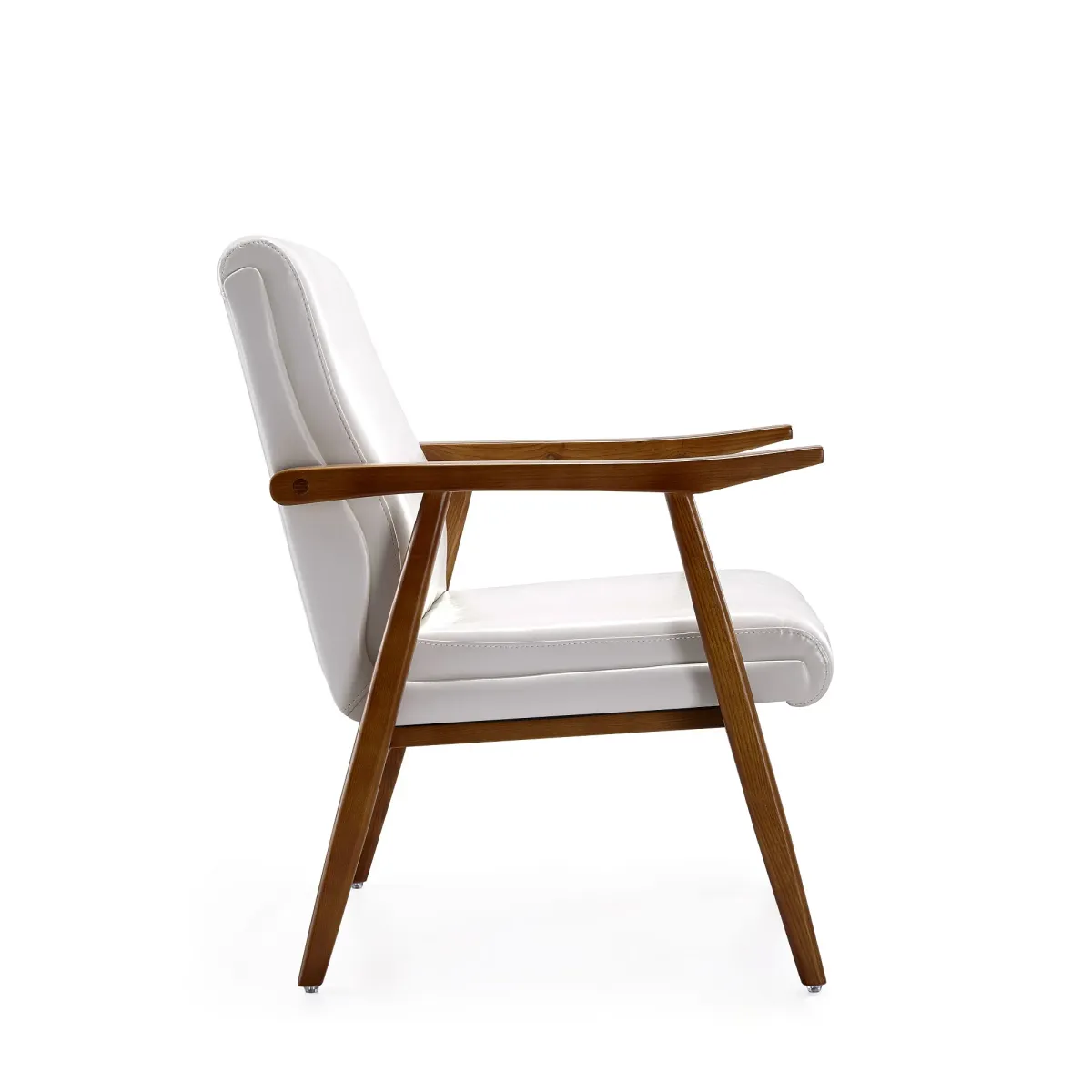 Archduke White Accent Chair