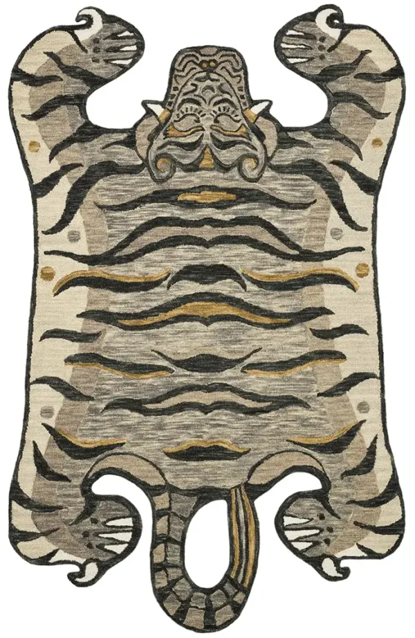 Feroz FER03 Teal 4' x 6' Rug