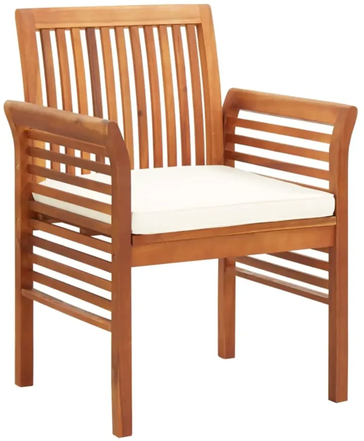 vidaXL Garden Dining Chairs with Cushions 2 pcs Solid Acacia Wood