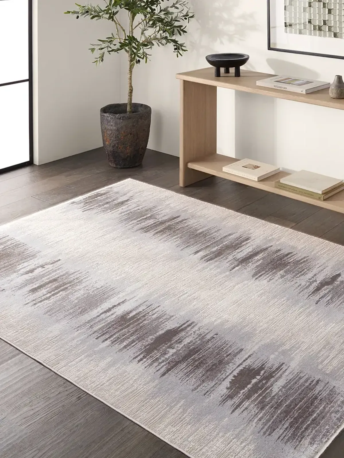 Cassius En Blanc 3'x8' Rnr Rug