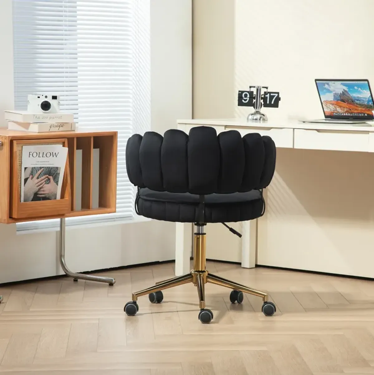 Merax Velvet Home Office Desk Computer Chair