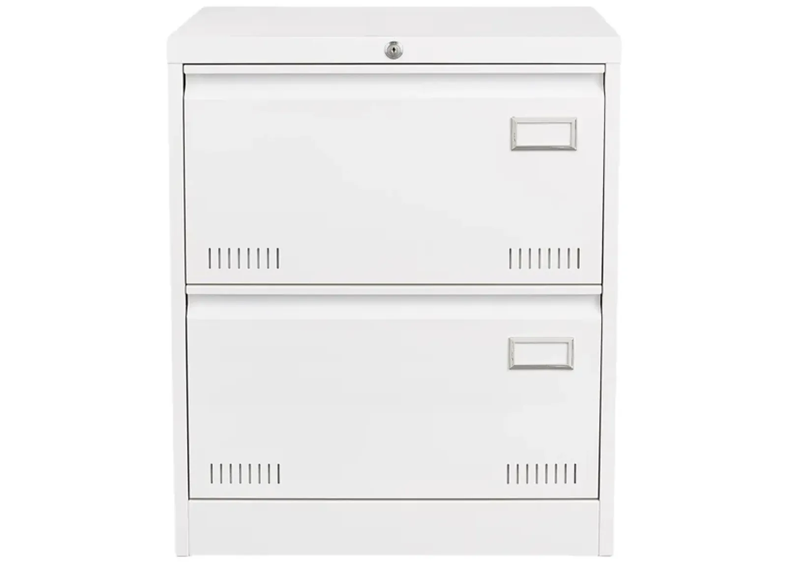 Filing Cabinet Lateral File Cabinet 2 Drawer, White Filing Cabinets with Lock, Locking Metal File Cabinets Three Drawer Office Cabinet for Legal/Letter/A4/F4 Home Offic