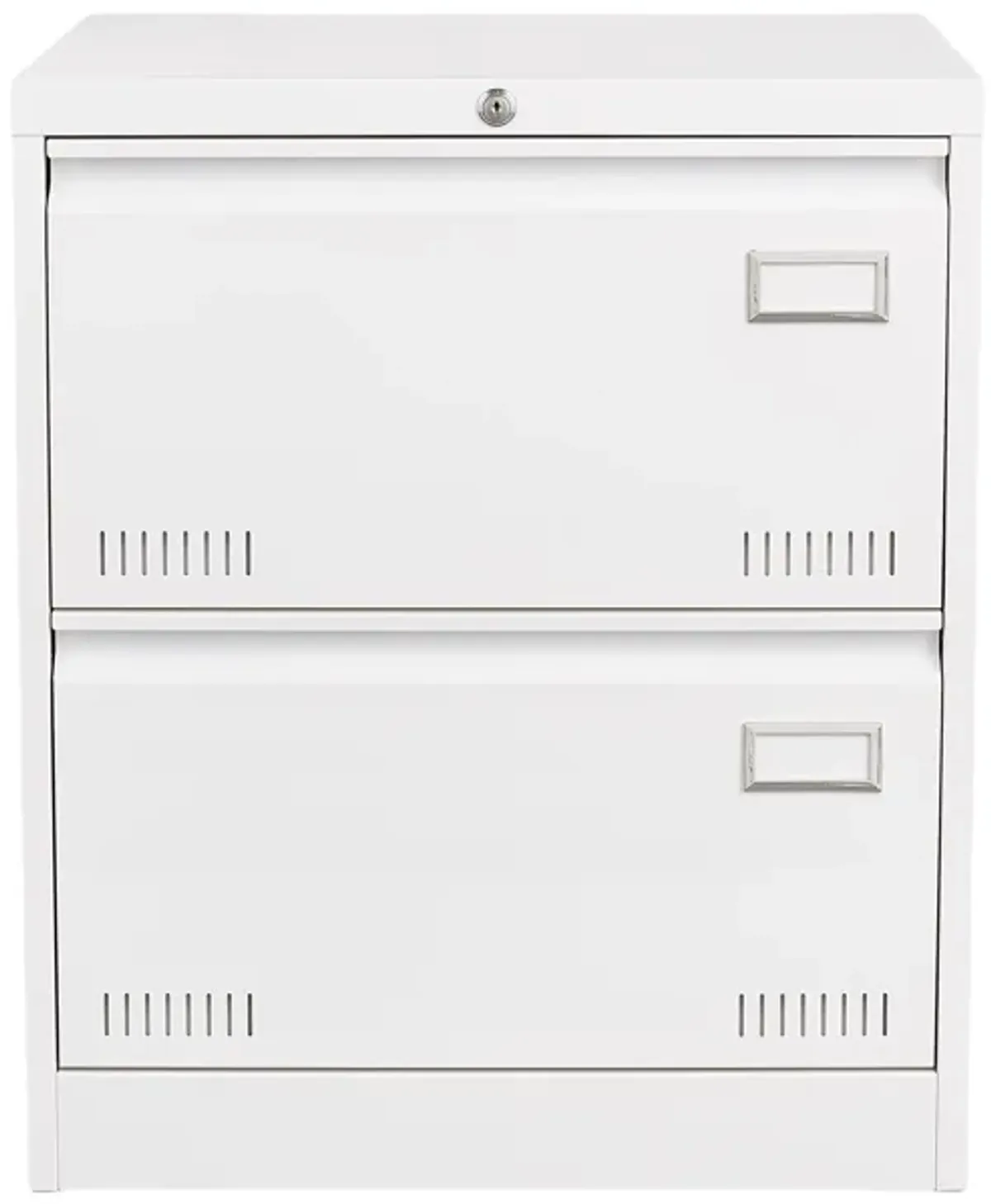 Filing Cabinet Lateral File Cabinet 2 Drawer, White Filing Cabinets with Lock, Locking Metal File Cabinets Three Drawer Office Cabinet for Legal/Letter/A4/F4 Home Offic