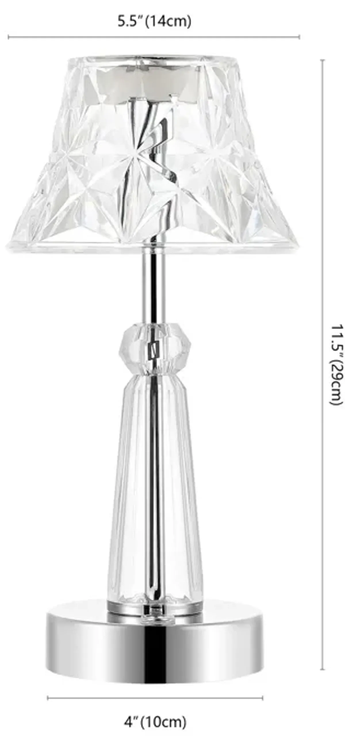 Madelyn Bohemian Classic Acrylic Rechargeable Integrated Portable LED Table Lamp