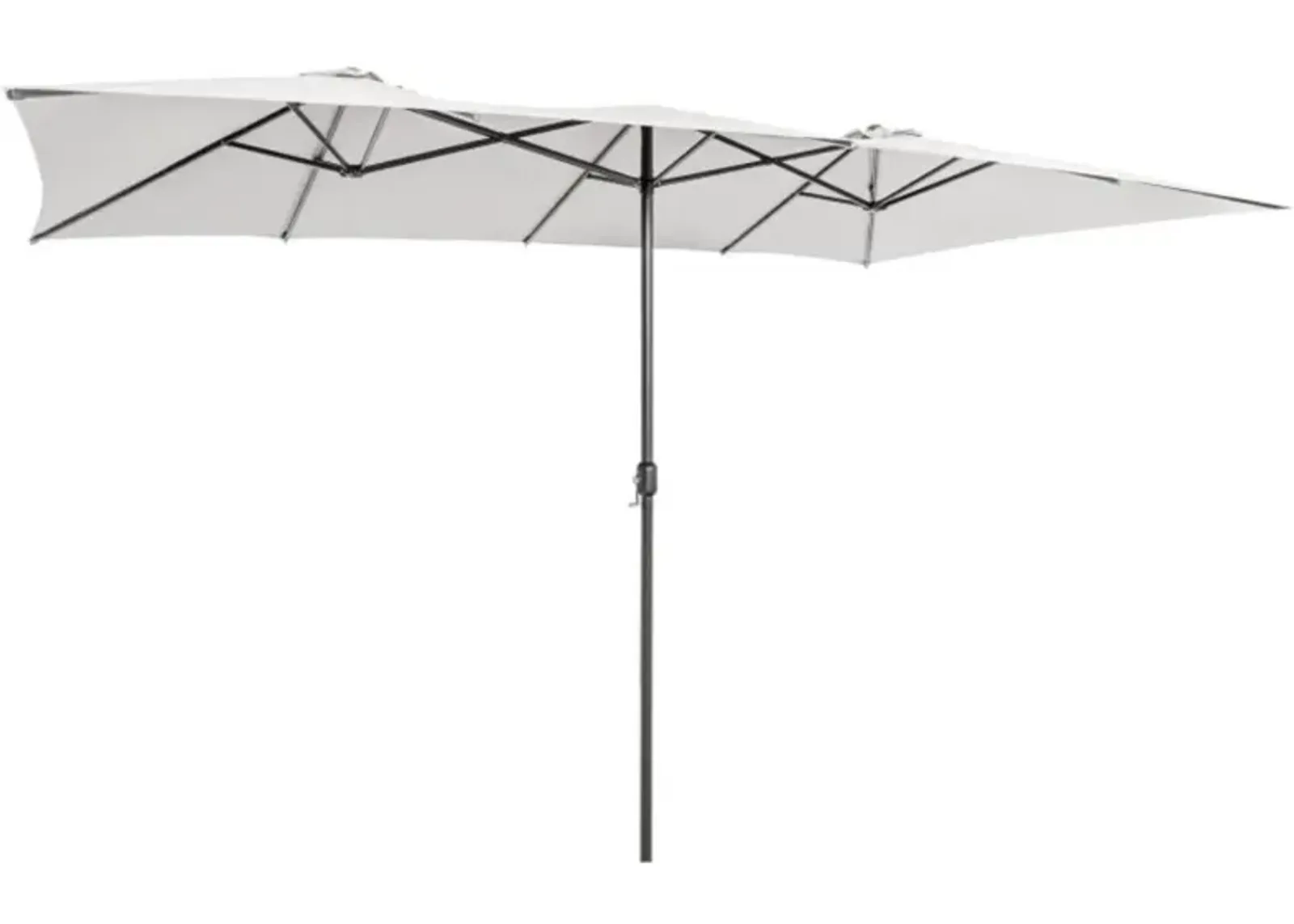 Hivvago 15 Feet Double-Sized Patio Umbrella with Crank Handle and Vented Tops