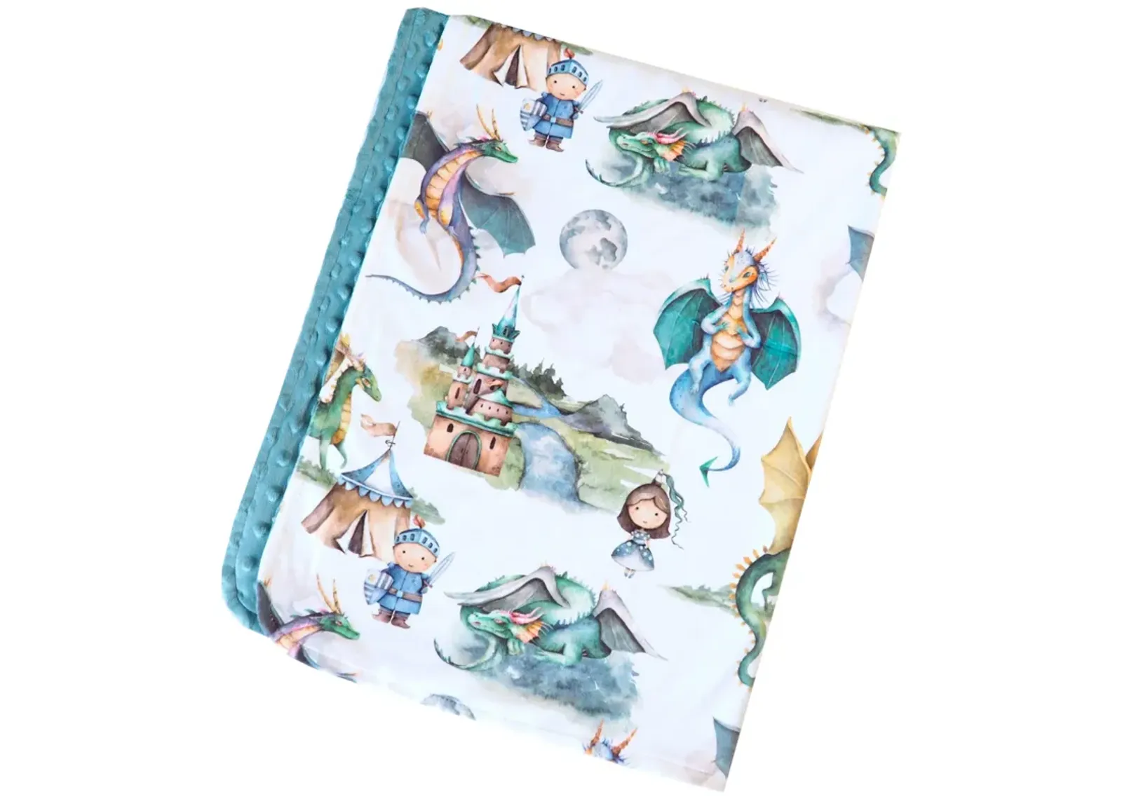 Honey Lemonade - Premium Baby & Toddler Minky Blanket (Dragons & Knights)