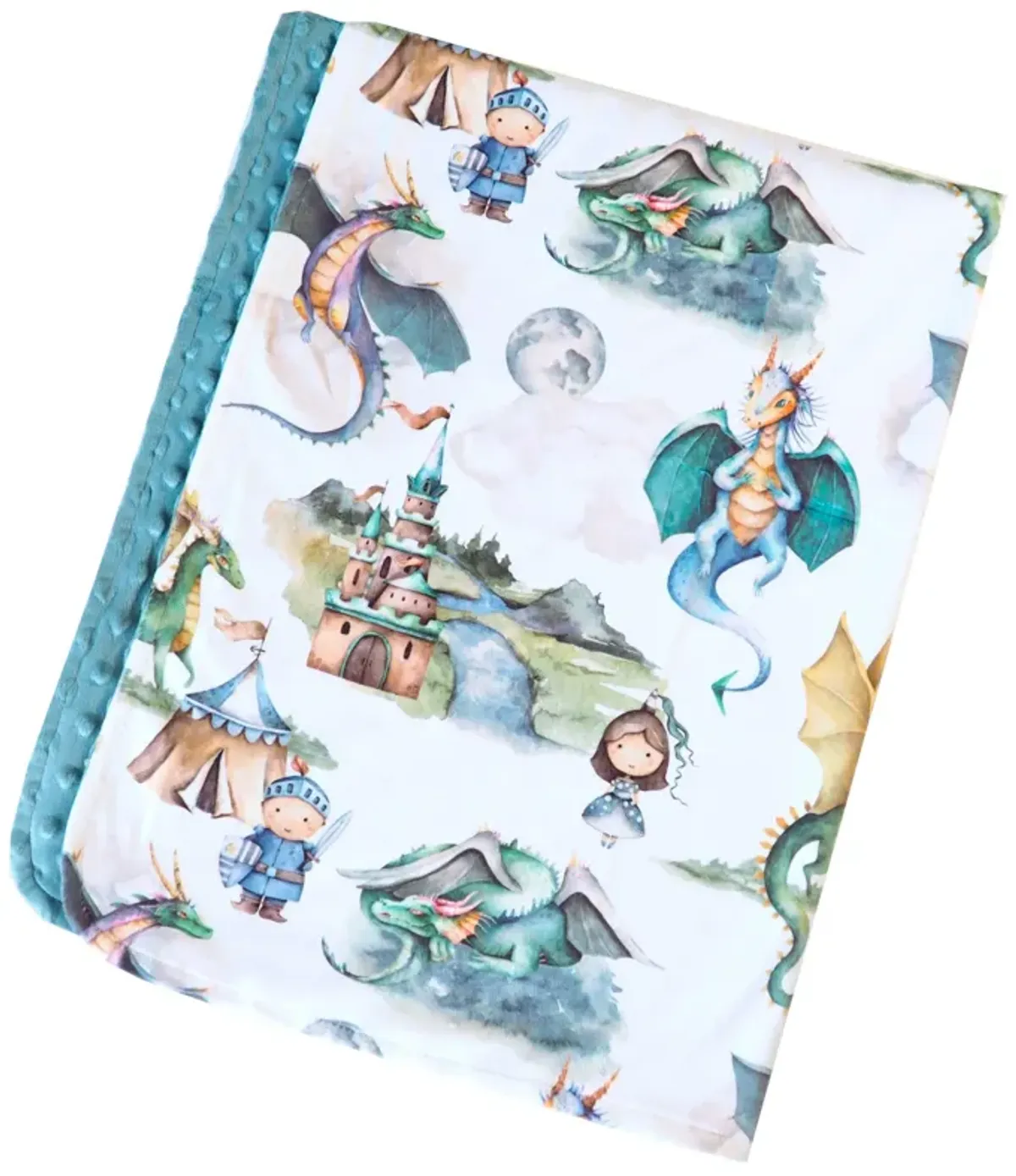 Honey Lemonade - Premium Baby & Toddler Minky Blanket (Dragons & Knights)