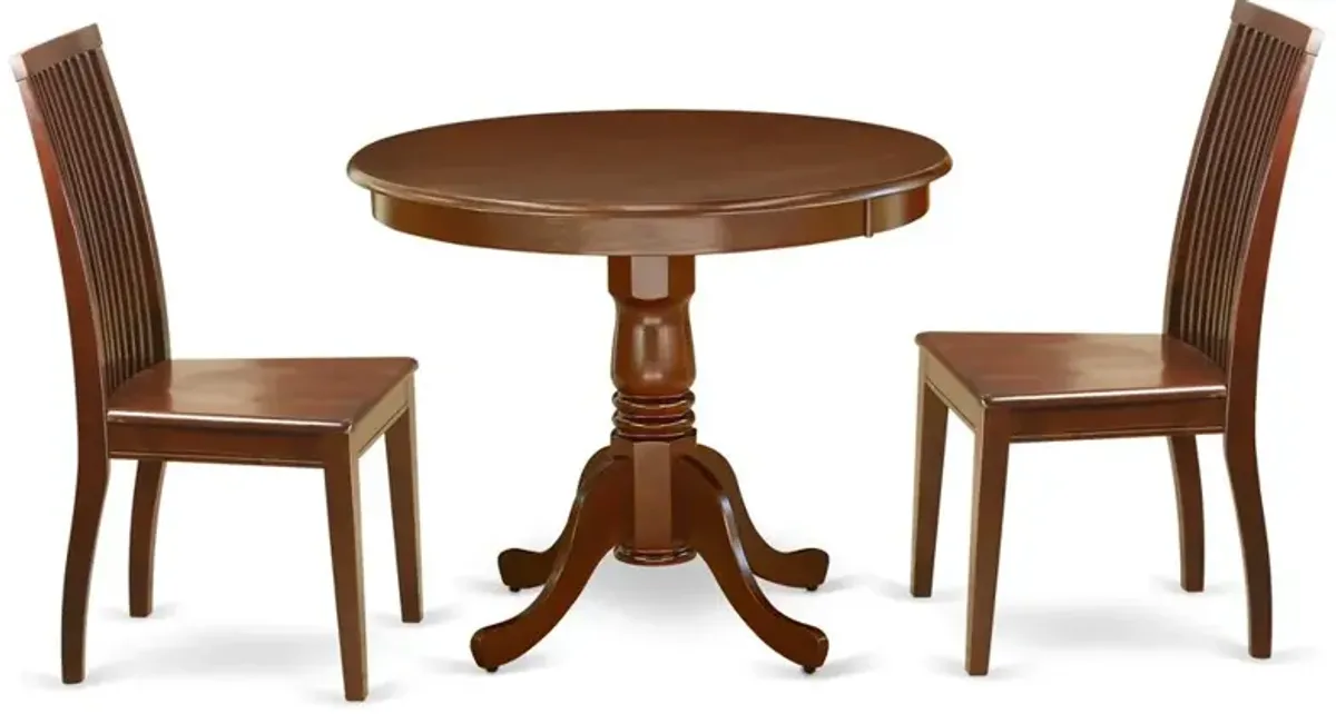 Dining Room Set Mahogany, ANIP3-MAH-W