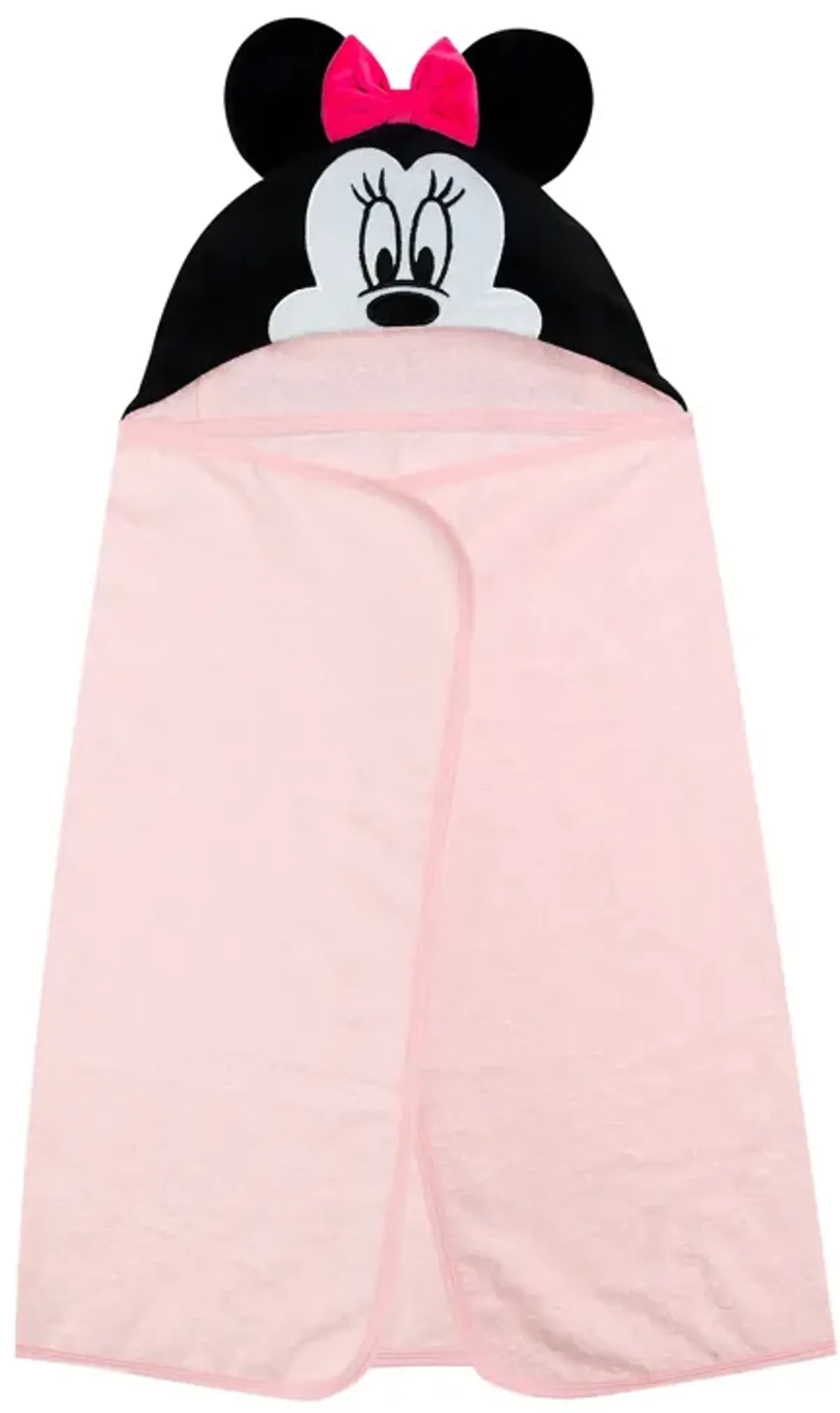 Lambs & Ivy Disney Baby Minnie Mouse Pink Cotton Hooded Baby Bath Towel
