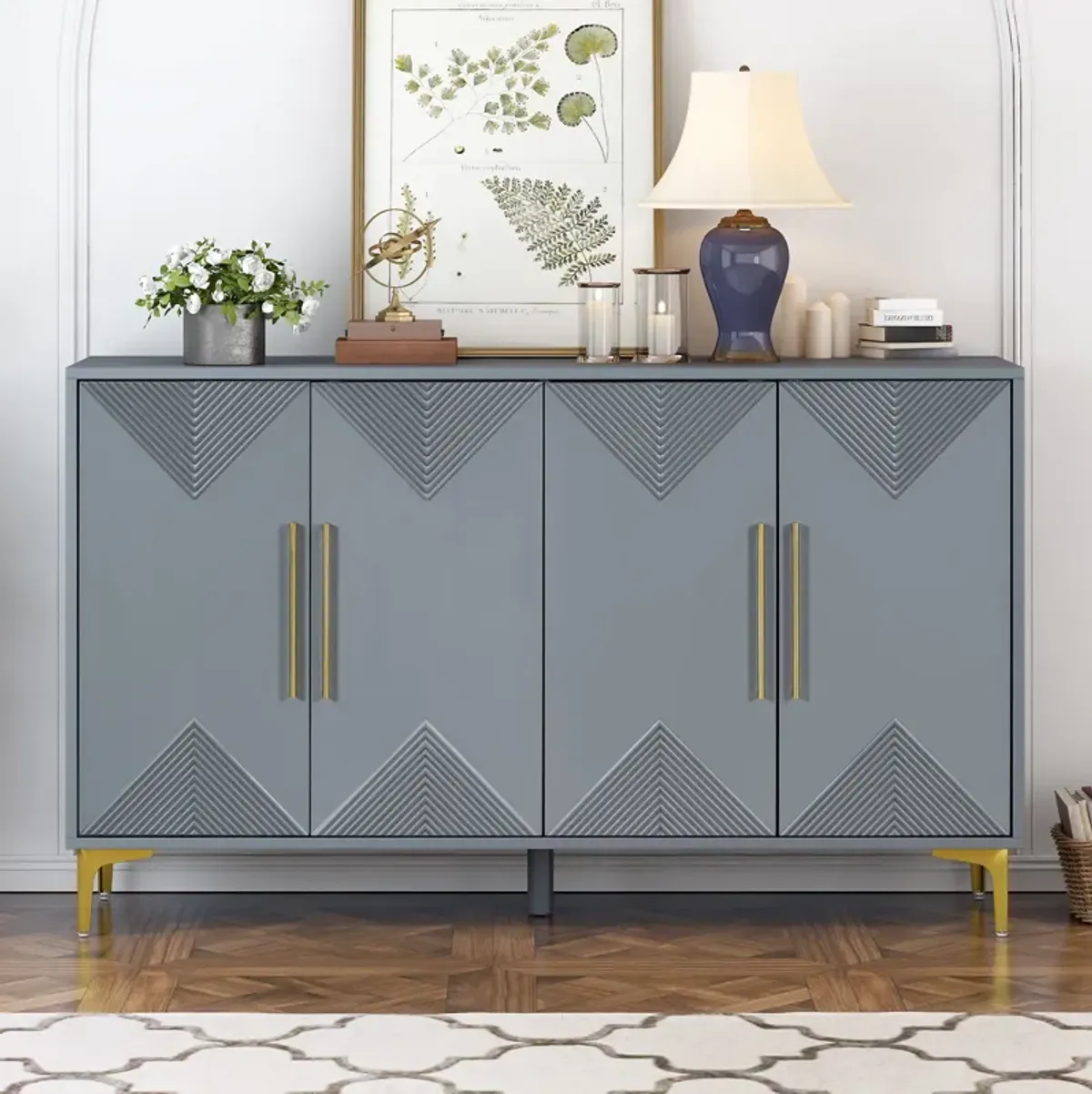 Merax Four-Door Cabinet  Storage Sideboard