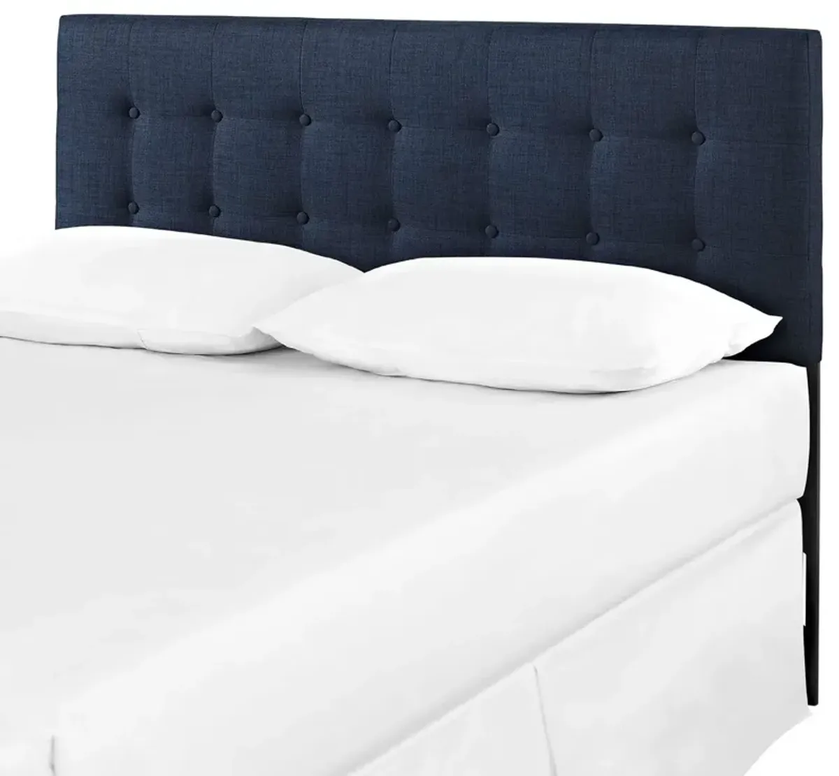 Hivvago Full size Navy Fabric Modern Upholstered Headboard