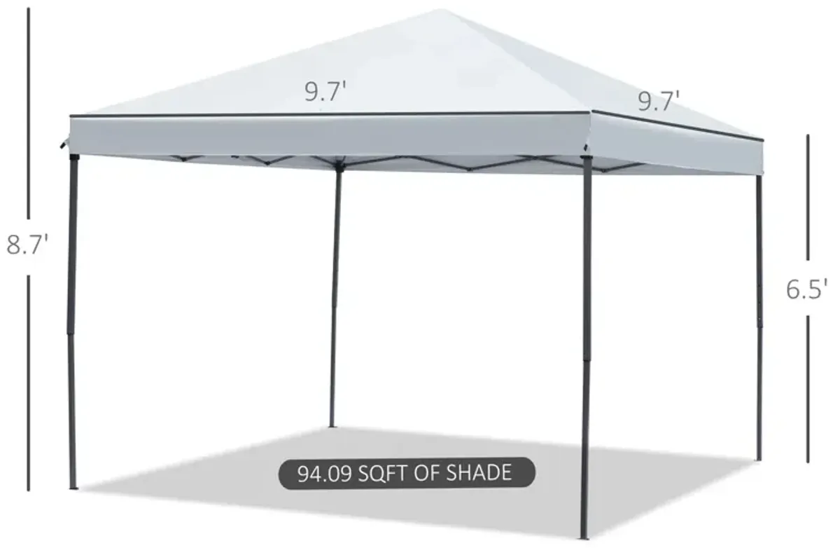 Breezy Event Shelter: 10x10 Silver Pop-Up Gazebo with Mesh Walls