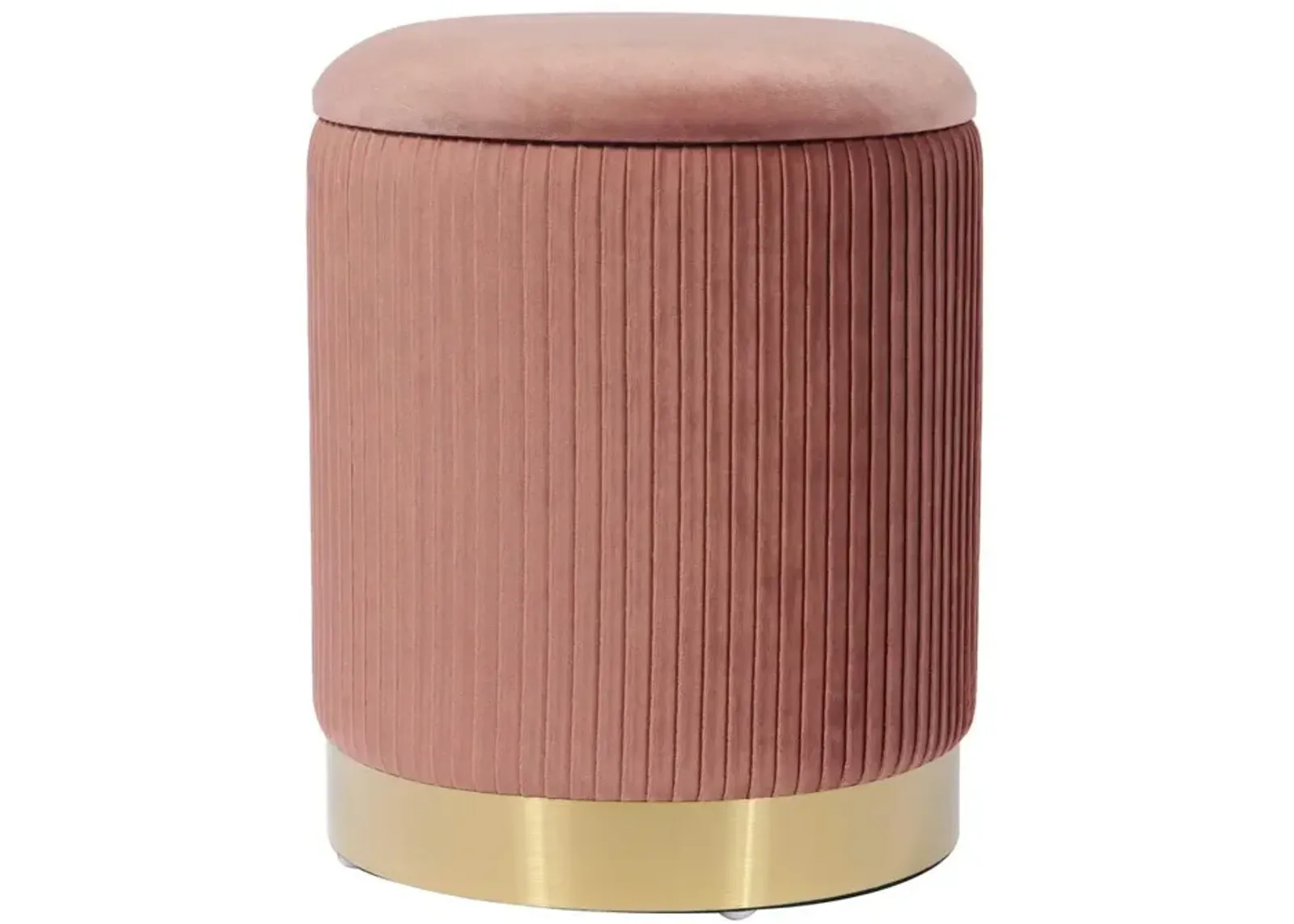 Belen Kox Blush Velvet Storage Ottoman, Belen Kox