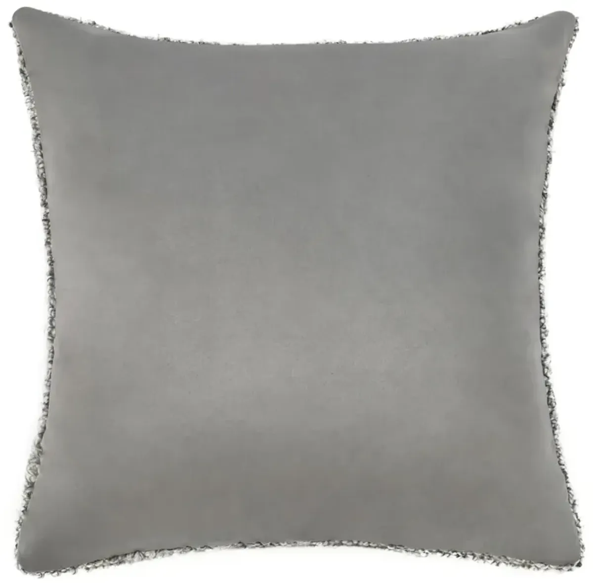 Slick Outdoor Square Accent Throw Pillow, 22 Inch Gray Recycled Fabric - Benzara