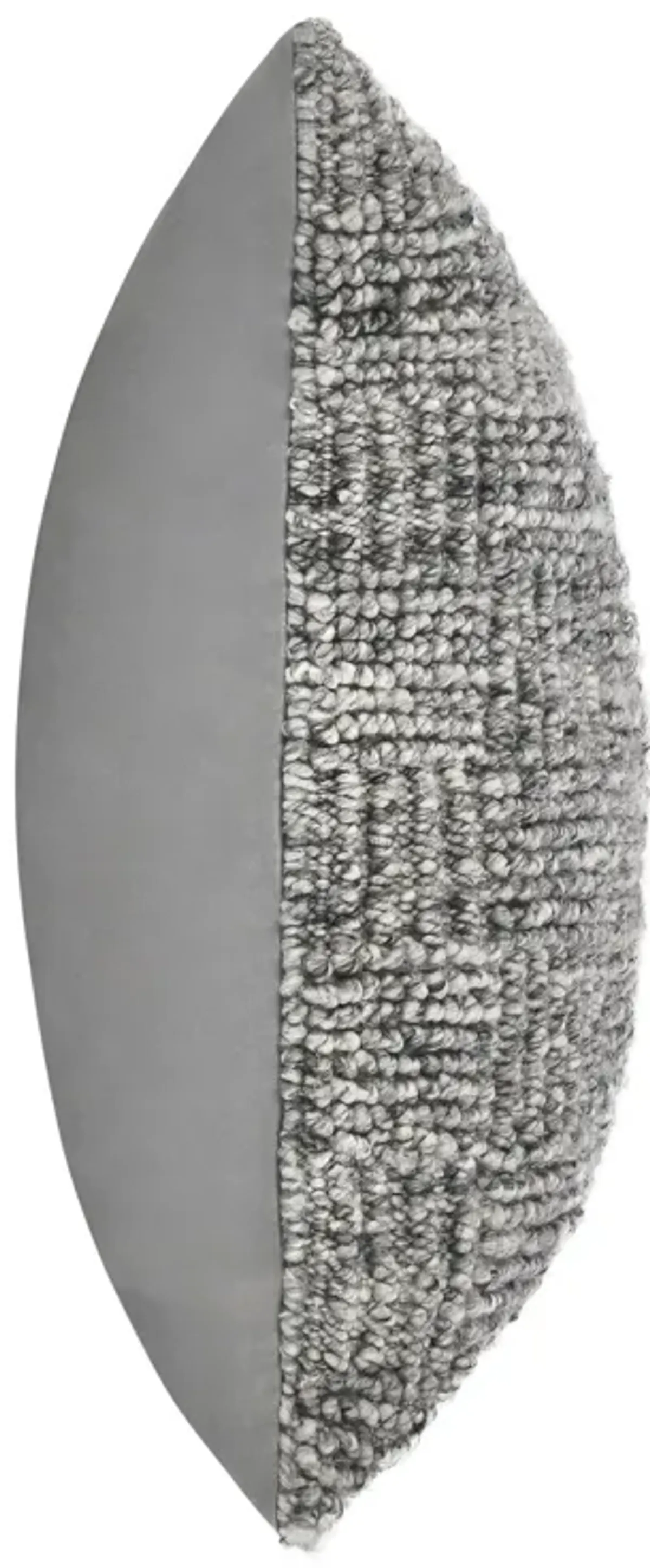 Slick Outdoor Square Accent Throw Pillow, 22 Inch Gray Recycled Fabric - Benzara