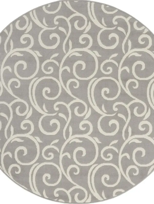Grafix GRF19 Gray 5'3" x Round Rug