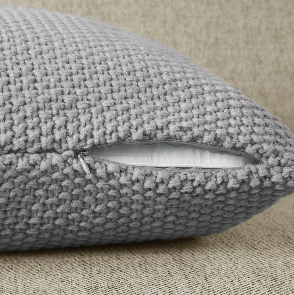 Gracie Mills Lessie Solid Acrylic Knit Euro Pillow Cover