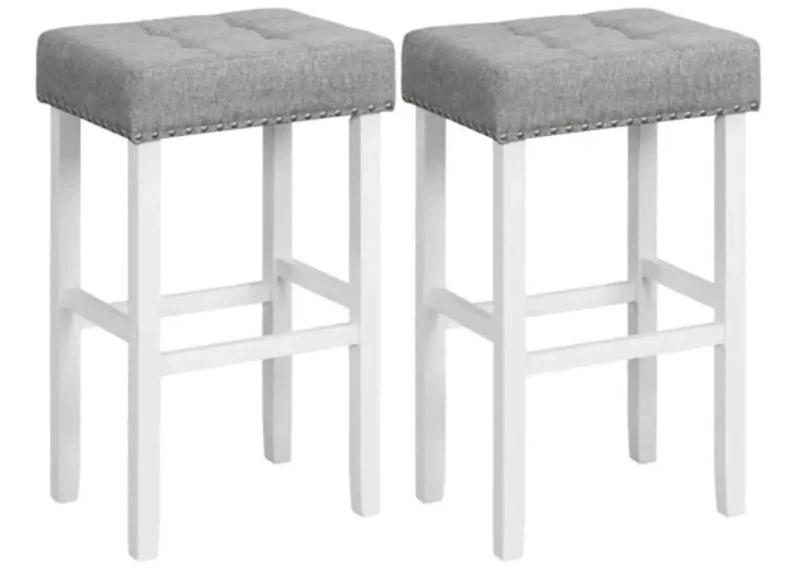 Hivvago 2 Pieces Counter Height Bar Stools with Sponge Padded Cushion