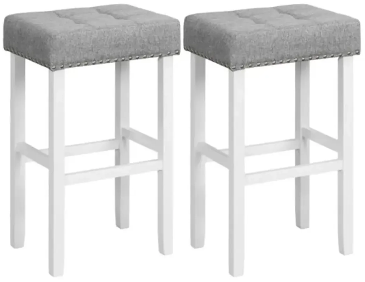 Hivvago 2 Pieces Counter Height Bar Stools with Sponge Padded Cushion