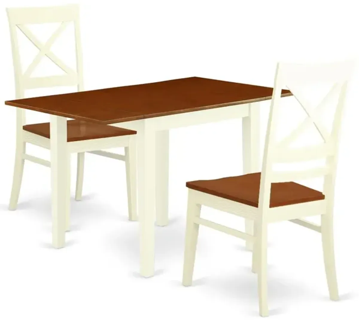 Dining Room Set Buttermilk & Cherry, NDQU3-WHI-W