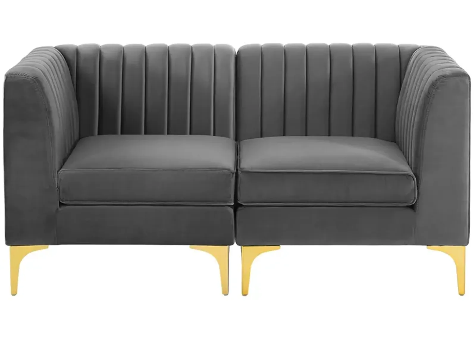 Triumph Channel Tufted Performance Velvet Loveseat