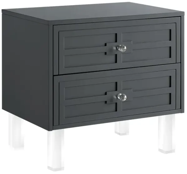 Inspired Home Crystal  Side Table/Accent Table/Nightstand